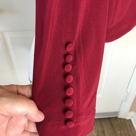 NWT Joseph Ribkoff Crop Bolero 3/4 Sleeve Short Jacket Cranberry 32083F - Picture 3 of 5